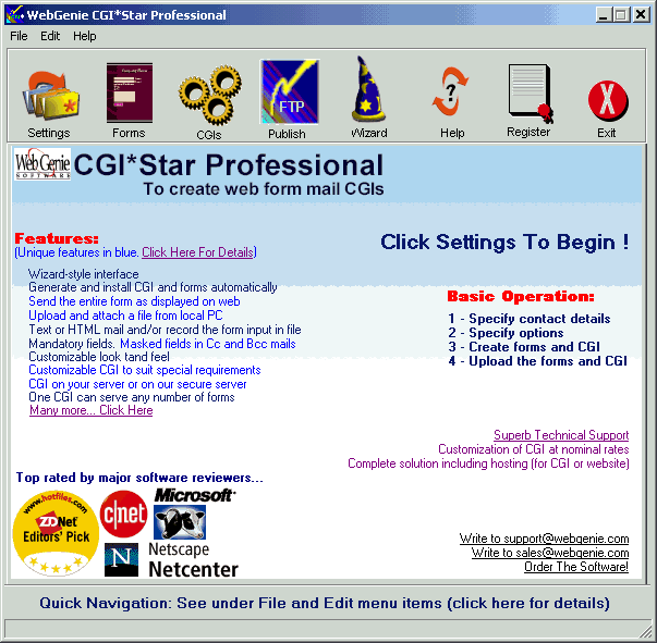 CGI Star Professional Screenshot